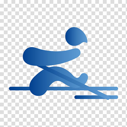Rowing Blue, 2018, Drawing, Sports, Logo, Line, Central American And Caribbean Games, Electric Blue transparent background PNG clipart