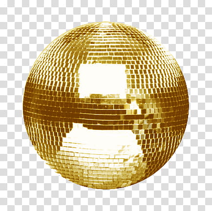 gold mirror ball transparent background PNG clipart