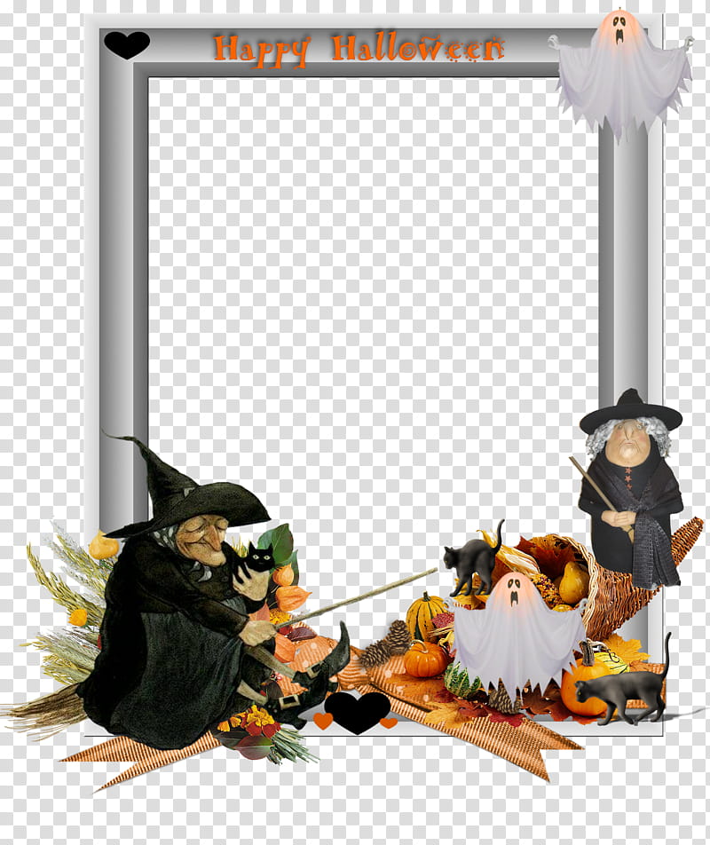 Halloween Frame, Happy Halloween frame transparent background PNG clipart