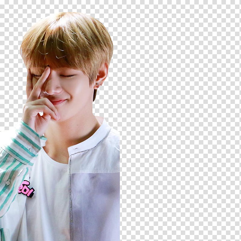 TAEHYUNG BTS, man touching his face using right hand transparent background PNG clipart
