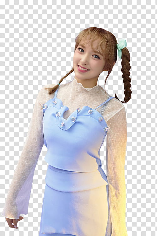 COSMIC GIRLS WJSN Happy Moment, woman in white and blue sheer dress transparent background PNG clipart