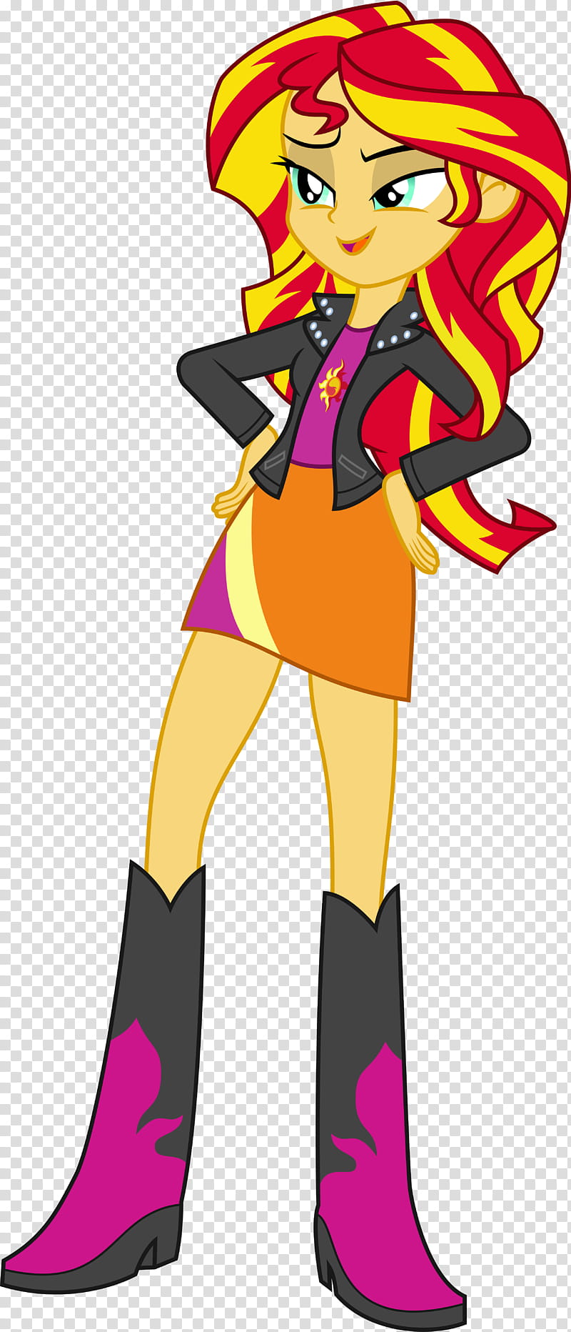 MLP EqG Sunset Shimmer, female anime character transparent background PNG clipart