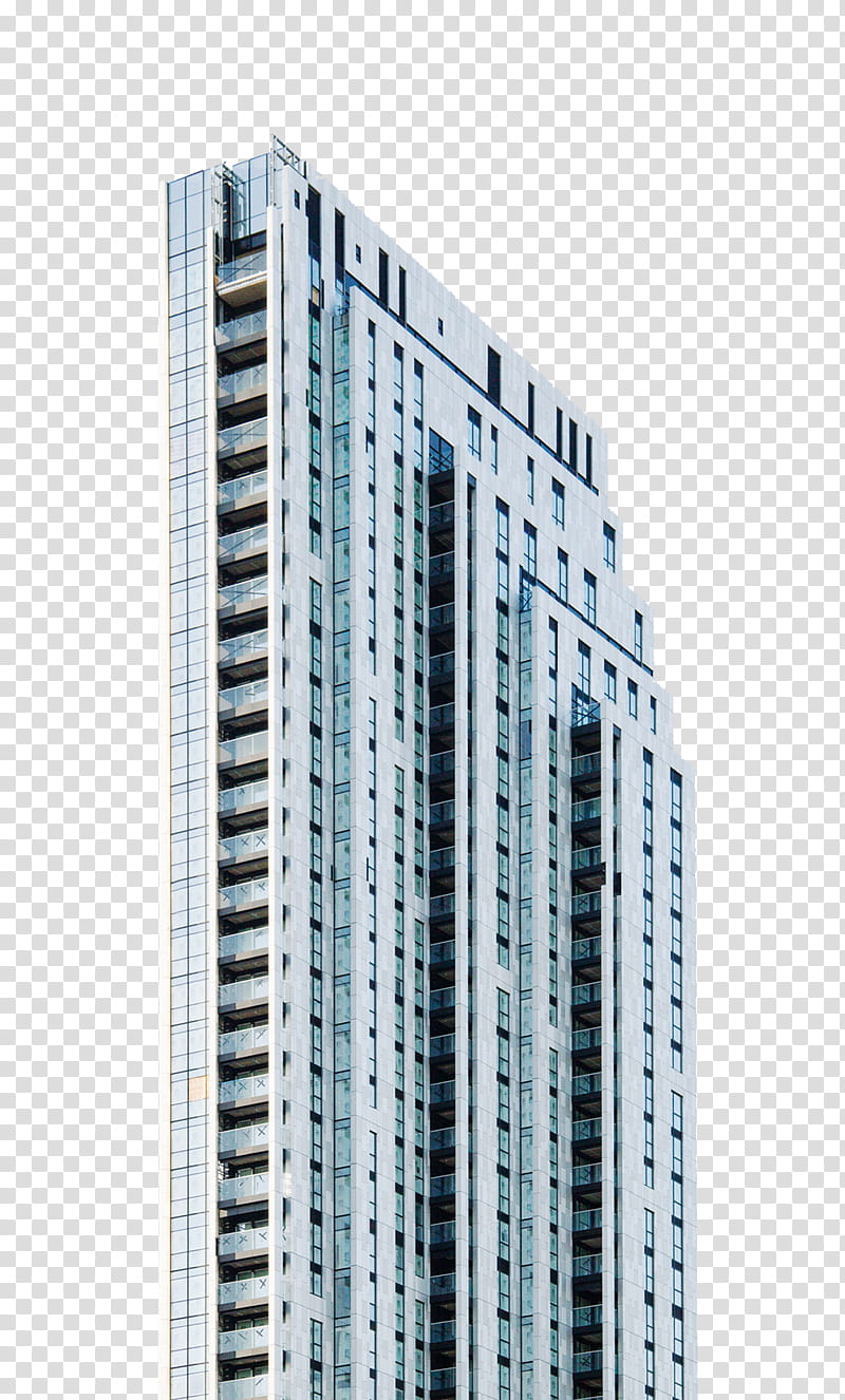white and black high building close-up transparent background PNG clipart