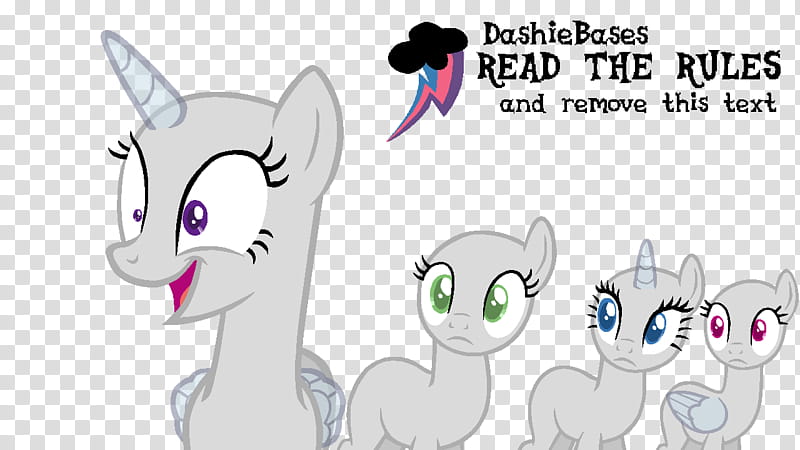 MLP Base hELLO CHILDREN, gray unicorn illustration with text overlay transparent background PNG clipart