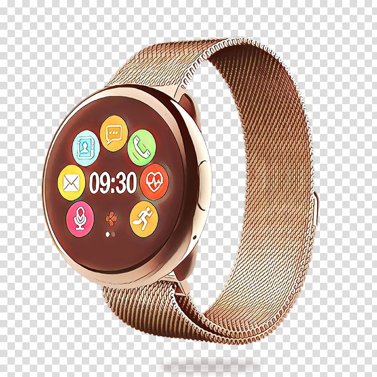 Heart, Smartwatch, Mykronoz, Heart Rate Monitor, Touchscreen, Pedometer, Brown, Strap transparent background PNG clipart