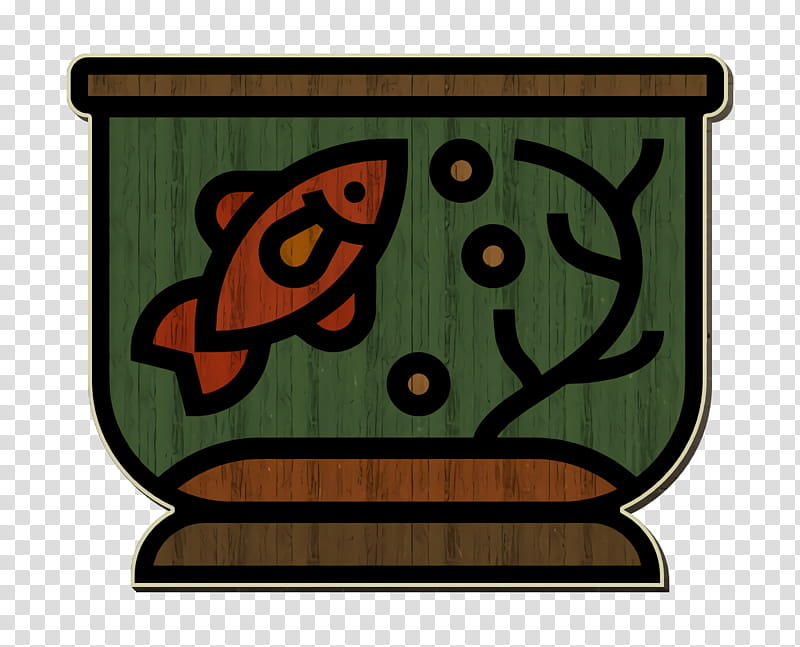 Fish icon Fish tank icon Home Decoration icon, Green, Butterfly, Rectangle transparent background PNG clipart