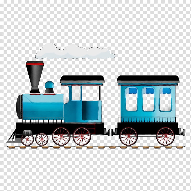 train locomotive transport vehicle rolling, Watercolor, Paint, Wet Ink, Rolling , Railroad Car, Thomas The Tank Engine transparent background PNG clipart