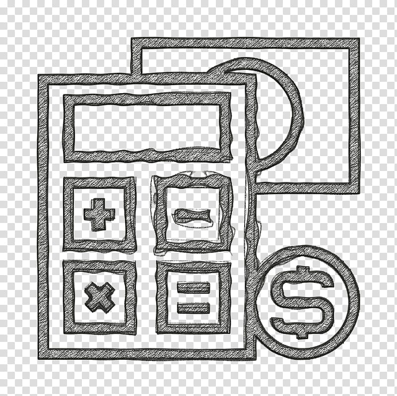 accounting icon calculator icon cash icon, Currency Icon, Dollar Icon, Finance Icon, Money Icon, Rectangle, Line, Line Art transparent background PNG clipart