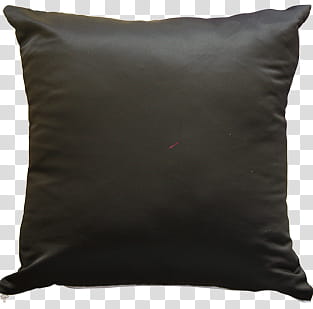 black throw pillow close-up transparent background PNG clipart