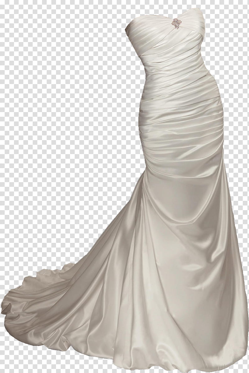 , women's white sweetheart neckline ruched train length wedding dress transparent background PNG clipart