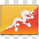 All in One Country Flag Icon, Bhutan-Flag- transparent background PNG clipart