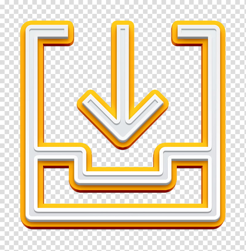 app icon essential icon inbox icon, Ui Icon, Yellow, Line, Symbol transparent background PNG clipart
