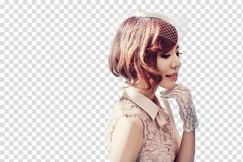 Girls Generation LION HEART Part  P, woman touching her chin transparent background PNG clipart