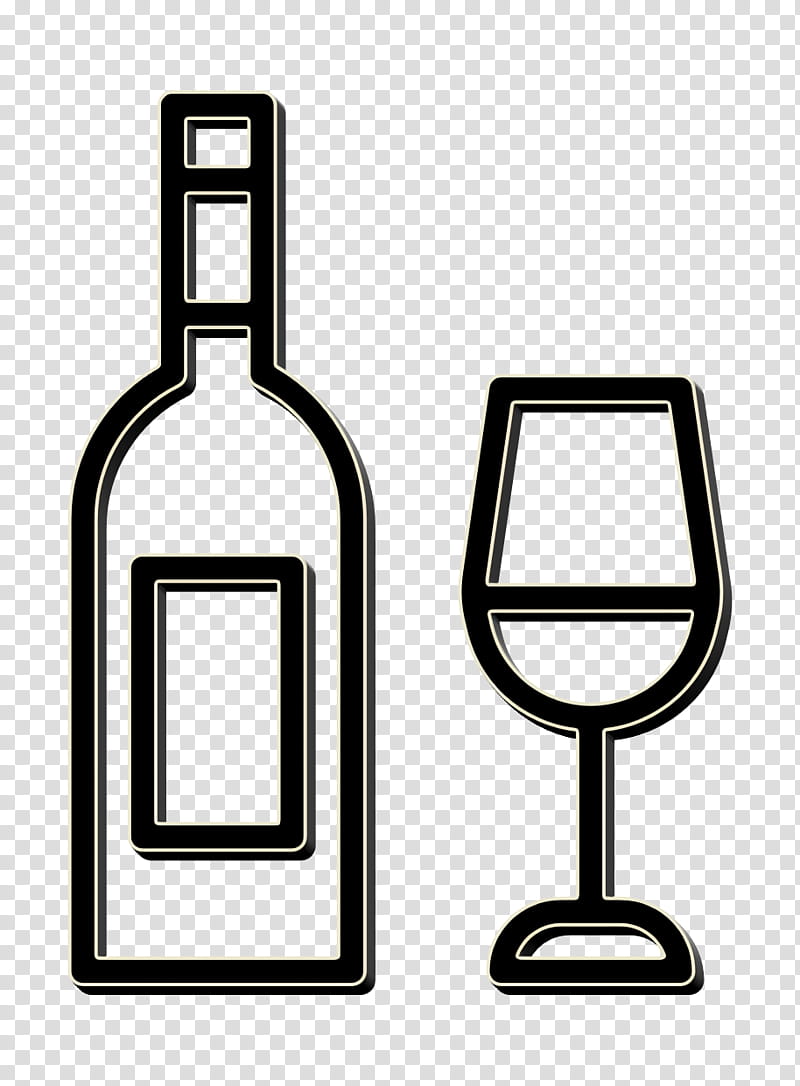 Wine icon Food icon, Line, Glass Bottle, Alcohol, Wine Bottle, Drink, Drinkware, Tableware transparent background PNG clipart