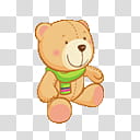 Kawaii, brown bear plush toy illustration transparent background PNG clipart
