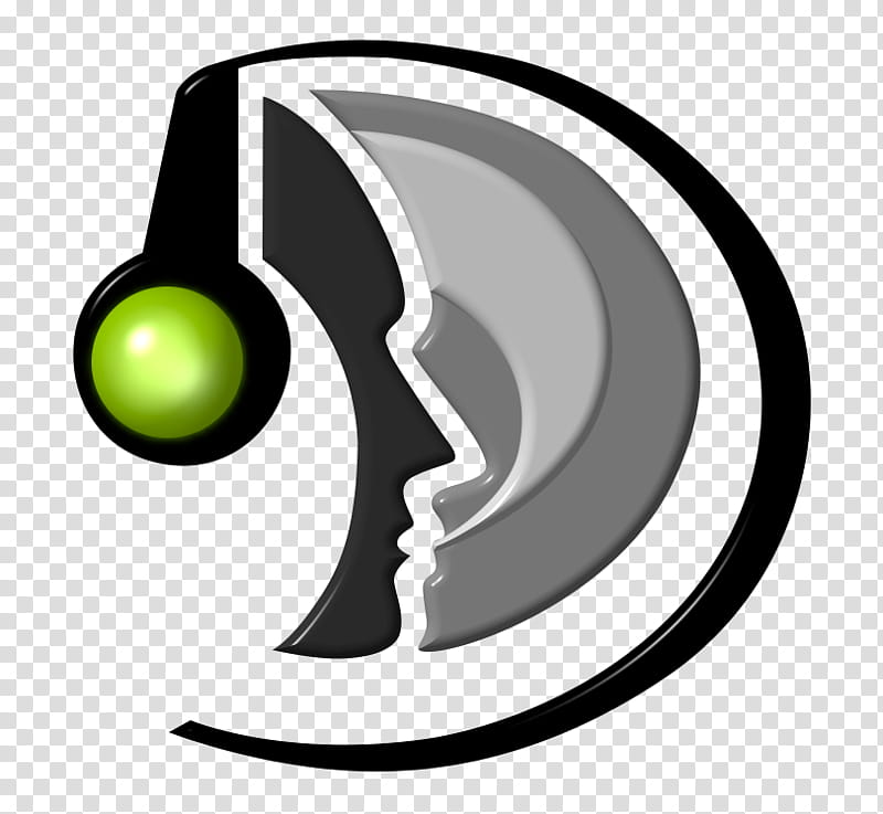 Teamspeak Dock Icon, Teamspeak Logo_, gray and black face transparent background PNG clipart