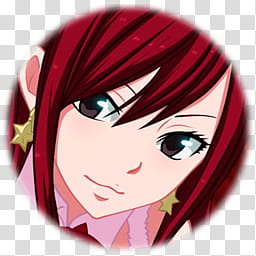 Fairy Tail Icon , Erza, Fairy Tail Lucy portrait transparent background PNG clipart