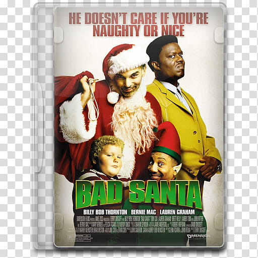Movie Icon , Bad Santa, Bad Santa DVD case transparent background PNG clipart