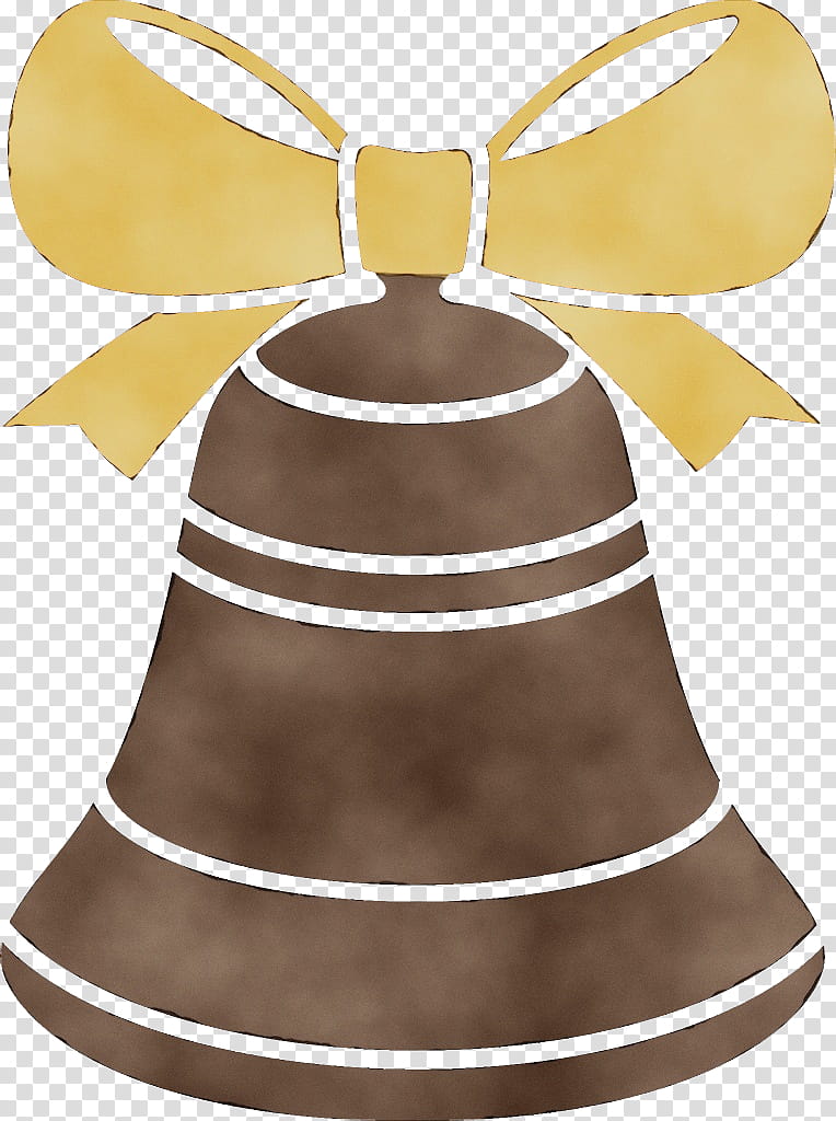 bell yellow ghanta handbell beige, Watercolor, Paint, Wet Ink transparent background PNG clipart
