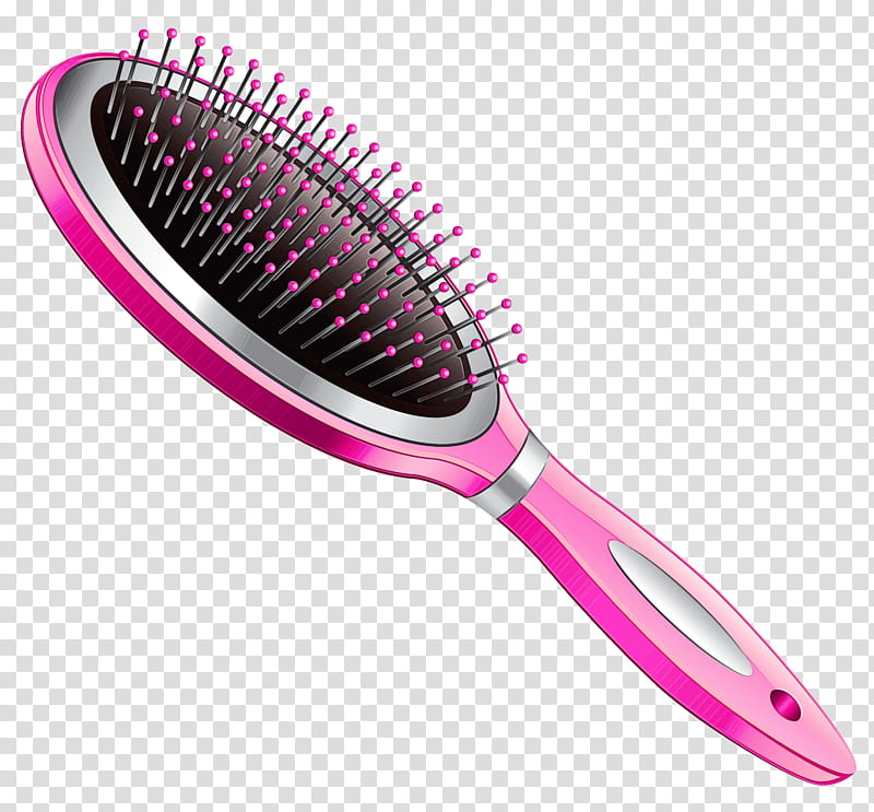 Brush, Wet Brush, Key Chains, Clothing Accessories, Allwedd, Leather, Pink, Head Hair transparent background PNG clipart