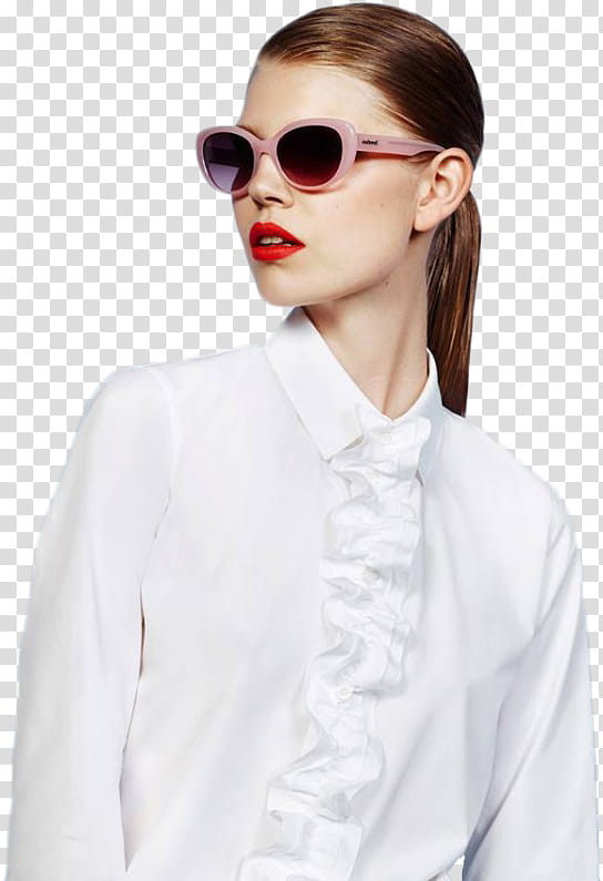 Ola Rudnicka, woman in white dress shirt transparent background PNG clipart