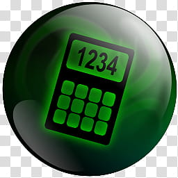 Black Pearl Dock Icons Set, BP Calculator Green transparent background PNG clipart