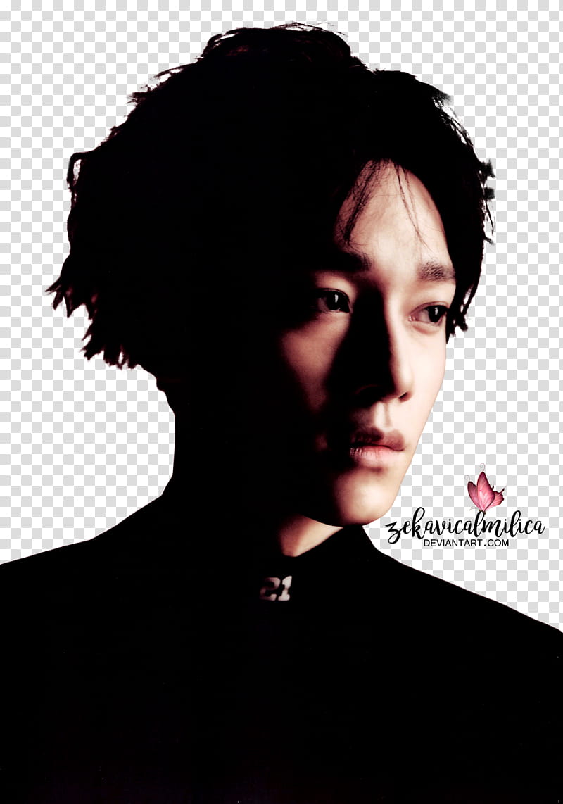 EXO Chen Monster, men's black top transparent background PNG clipart