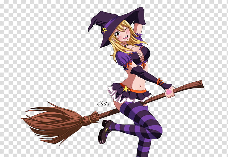 Lucy Heartfilia Halloween Render, female anime character transparent background PNG clipart