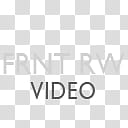Gill Sans Text Dock Icons, Front-Row, FRNT RW VIDEO text transparent background PNG clipart