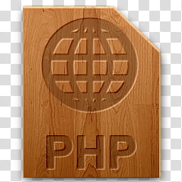 Wood icons for file types, php, PHP logo illustration transparent background PNG clipart