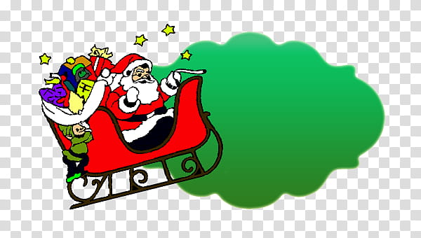 Santa Claus with sleigh illustration transparent background PNG clipart