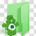 Care Bears V, green folder transparent background PNG clipart