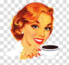 woman drinking coffee illustration transparent background PNG clipart