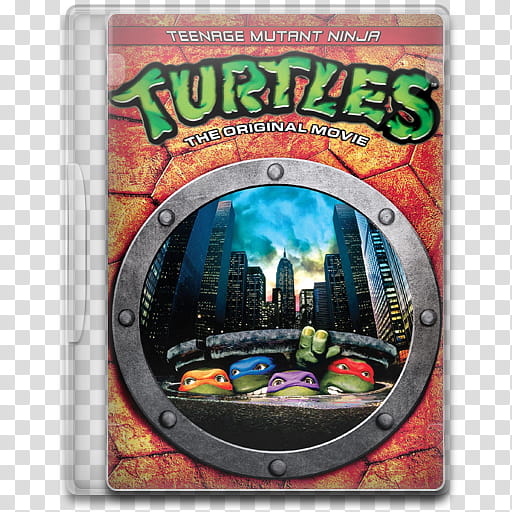 Movie Icon , Teenage Mutant Ninja Turtles (), TMNT original movie case transparent background PNG clipart