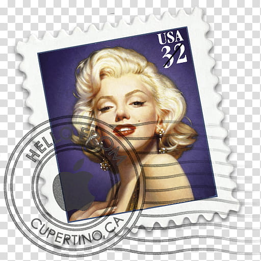 Marilyn Monroe Stamp transparent background PNG clipart