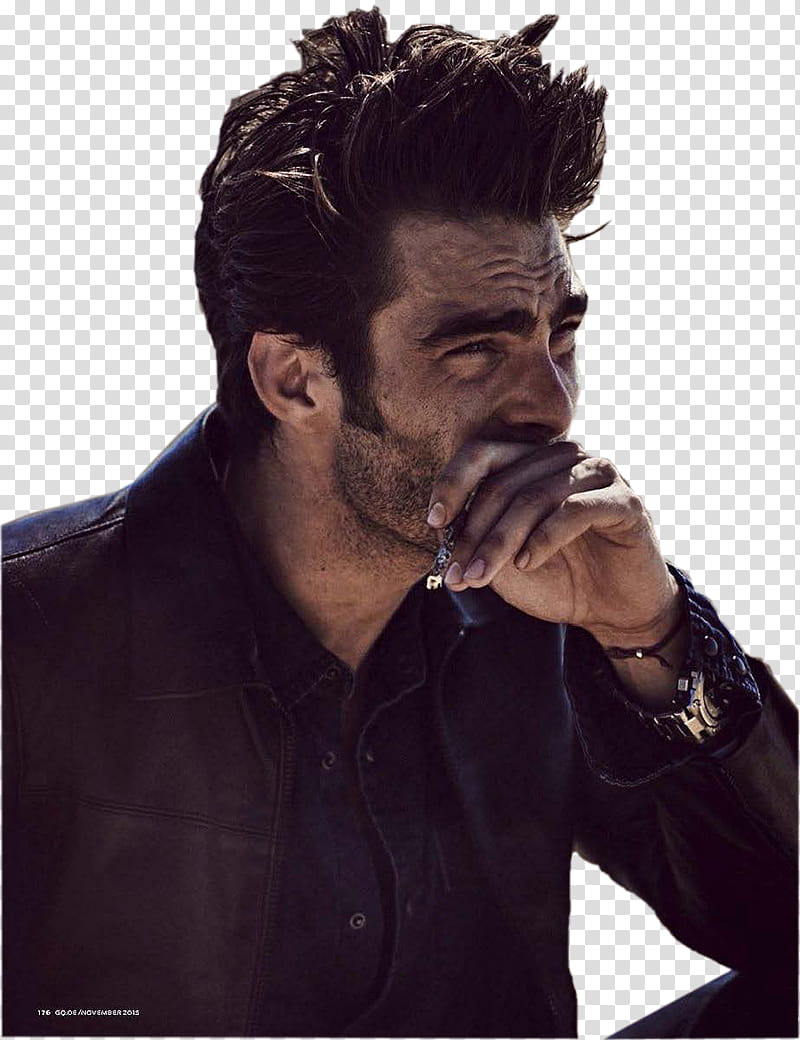 Jon Kortajarena, man in black jacket covering his mouth using left hand transparent background PNG clipart