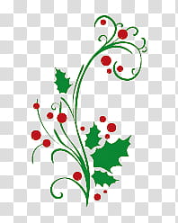 Navidad, red and green mistletoe illustration transparent background PNG clipart