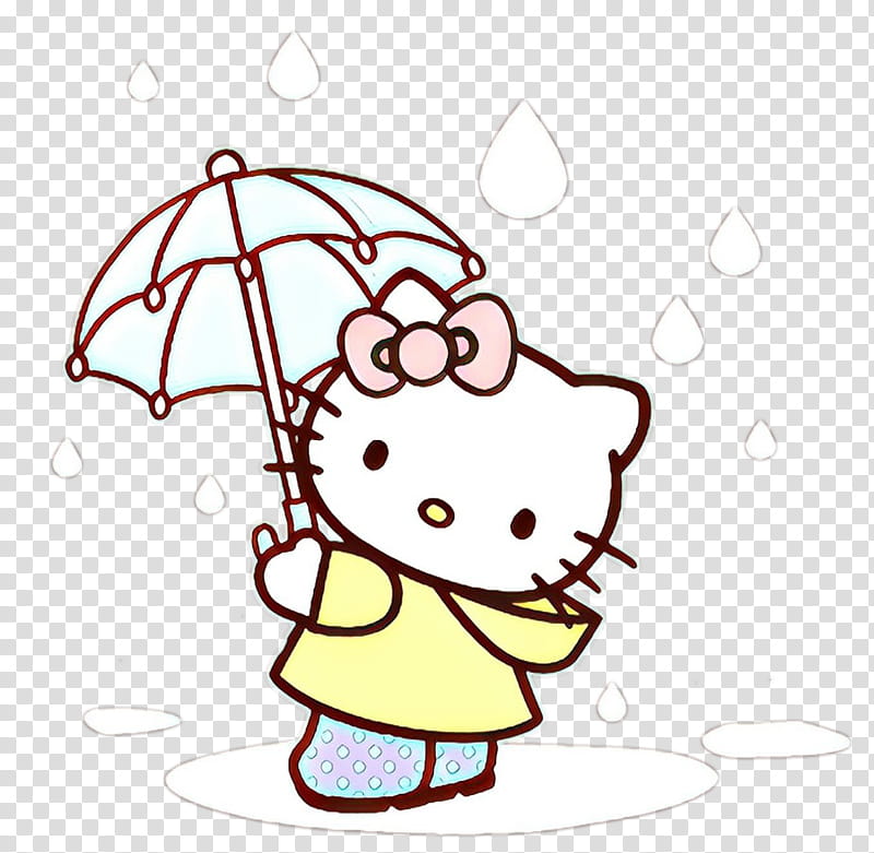 Book Black And White, Coloring Book, Hello Kitty, Drawing, Line Art, Umbrella, Character, Black And White transparent background PNG clipart