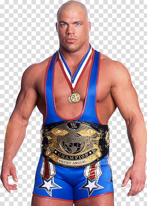 Kurt Angle WWE Champion transparent background PNG clipart