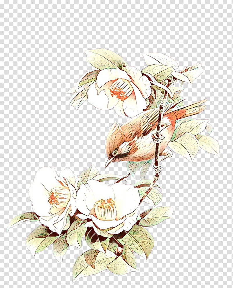 Flowers, Cartoon, Floral Design, , Swans, Ink Wash Painting, Creativity, Gratis transparent background PNG clipart