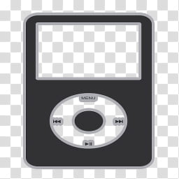 Flat Gray Icons, ipod, black iPod classic transparent background PNG clipart