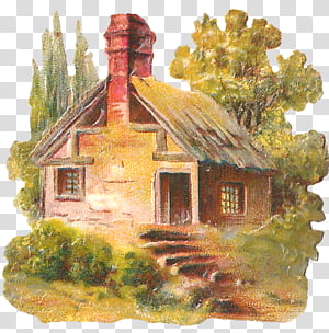 Watercolor Drawing, Cottage, House, English Country House, Thatching, Cottage Country, Manor House, Watercolor Paint transparent background PNG clipart thumbnail