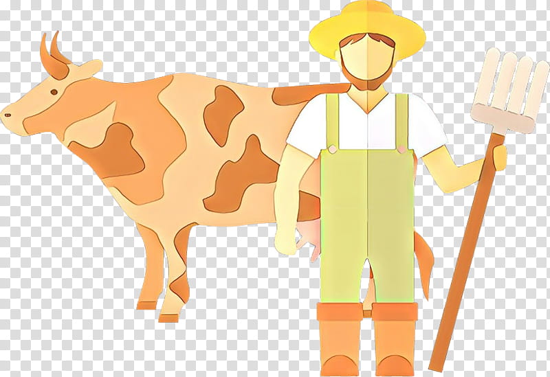 cartoon bovine cow-goat family working animal, Cartoon, Cowgoat Family transparent background PNG clipart
