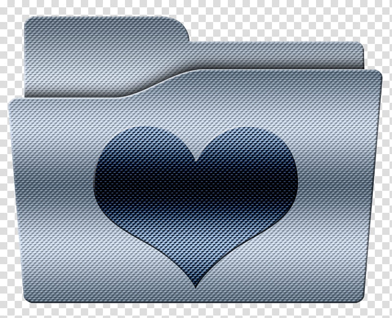 Blue Fiber Folder, heart file folder icon transparent background PNG ...