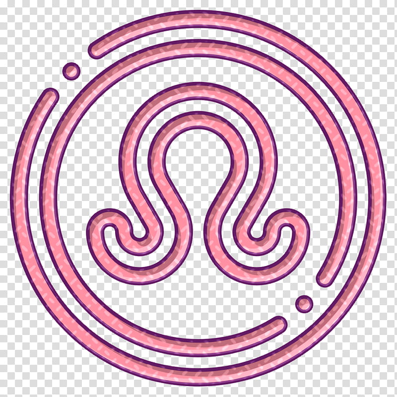 Leo icon Esoteric icon, Pink, Line, Circle, Symbol, Spiral transparent background PNG clipart