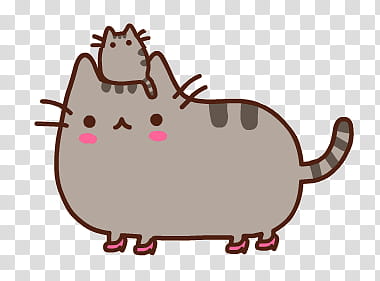 Pusheen the cat, gray cat emoji illustration transparent background PNG clipart