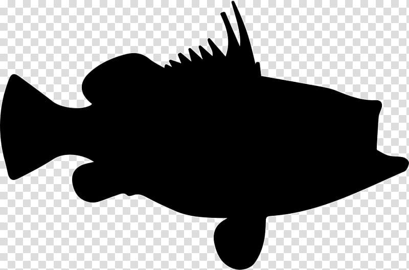 Fishing, Silhouette, Cod, Bass, Black And White transparent background PNG clipart