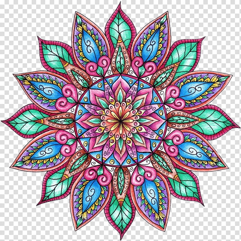 Watercolor Floral, Mandala, Coloring Book, Drawing, Paint By Number, Doodle, Colored Pencil, Watercolor Painting transparent background PNG clipart