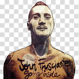 John Frusciante RHCP V transparent background PNG clipart