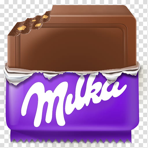 Candybar icons, Milka transparent background PNG clipart